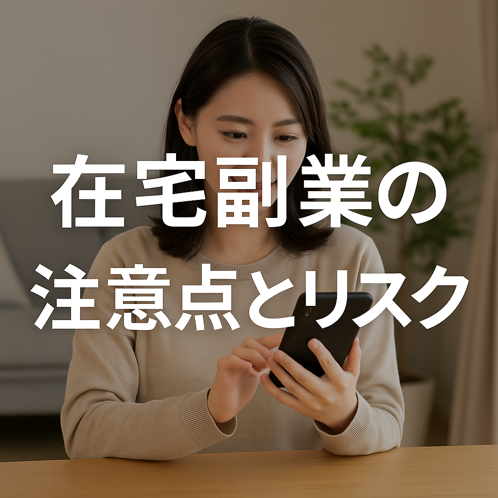 在宅副業の注意点とリスクについて