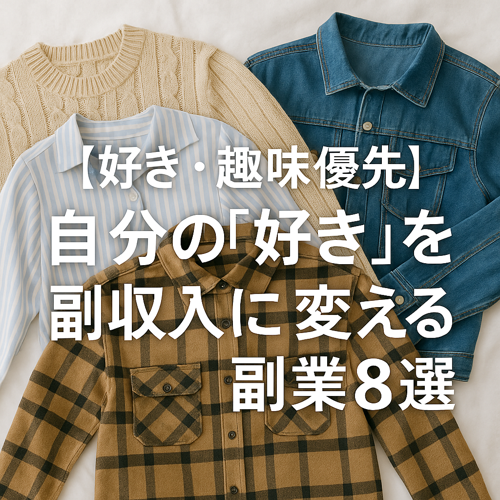 副業をコツコツやって、自分の好きを収入へ変えよう！