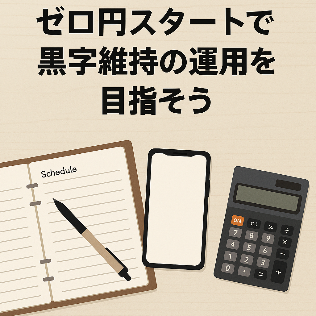 初期費用ゼロ円スタートで黒字を目指そう