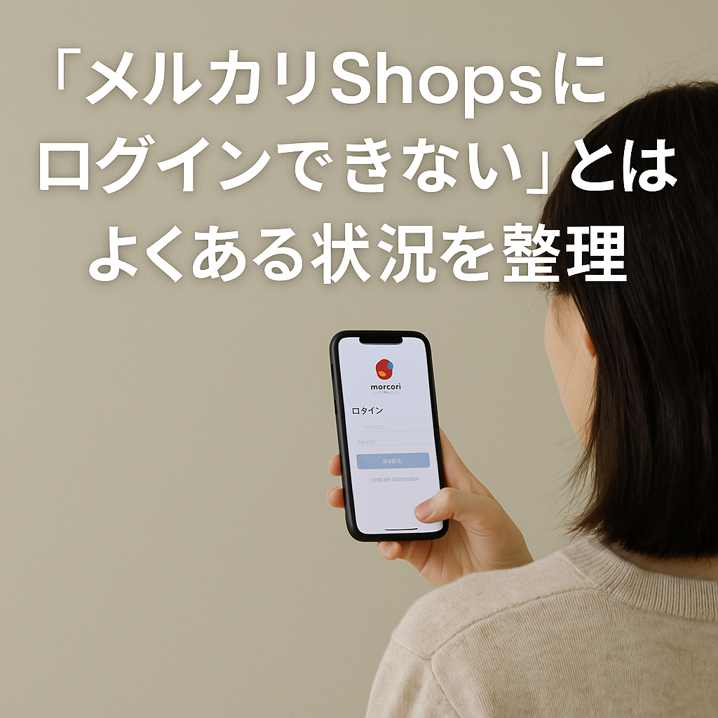 メルカリshopsにログインできない、登録できない理由