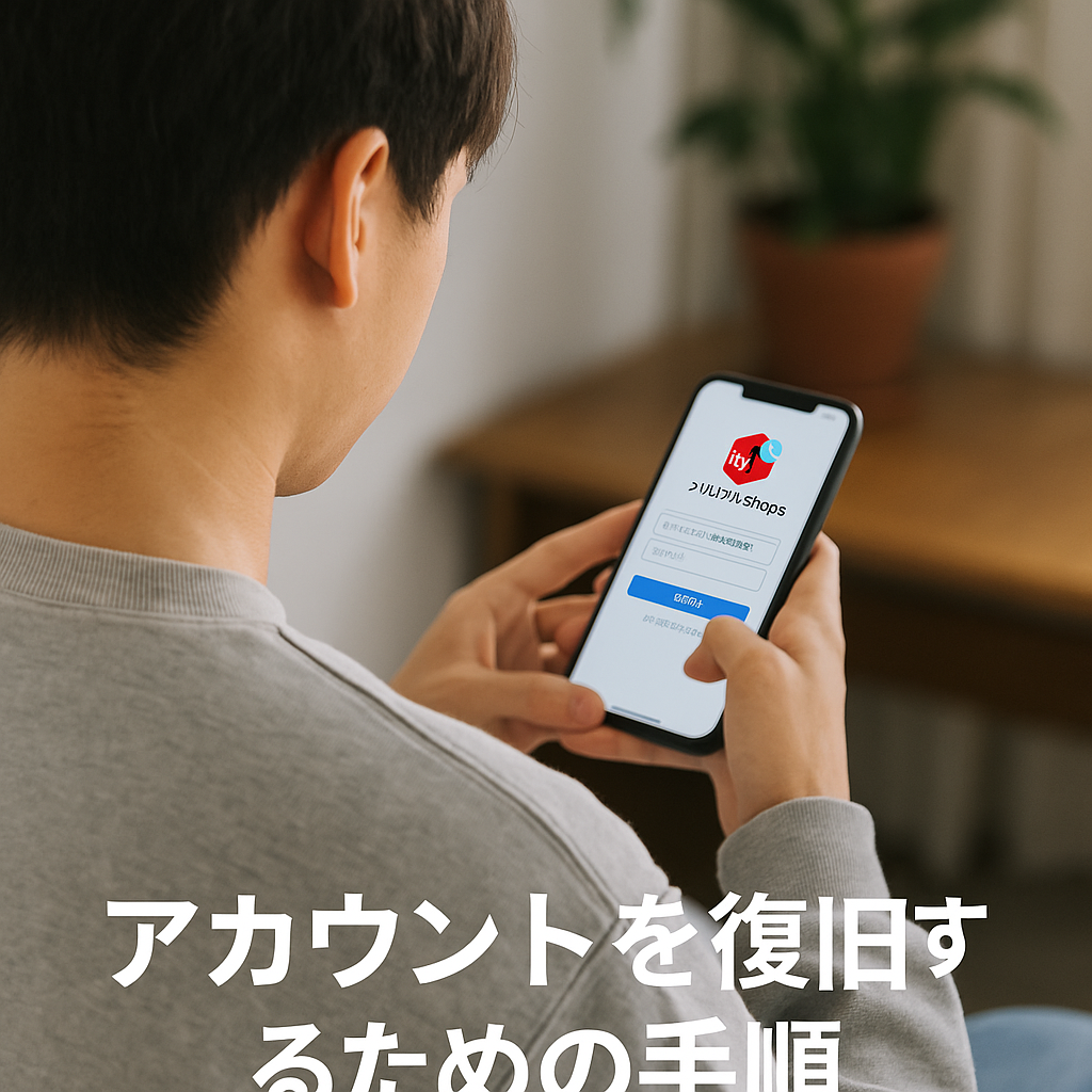 メルカリshopsのアカウント復旧の手順