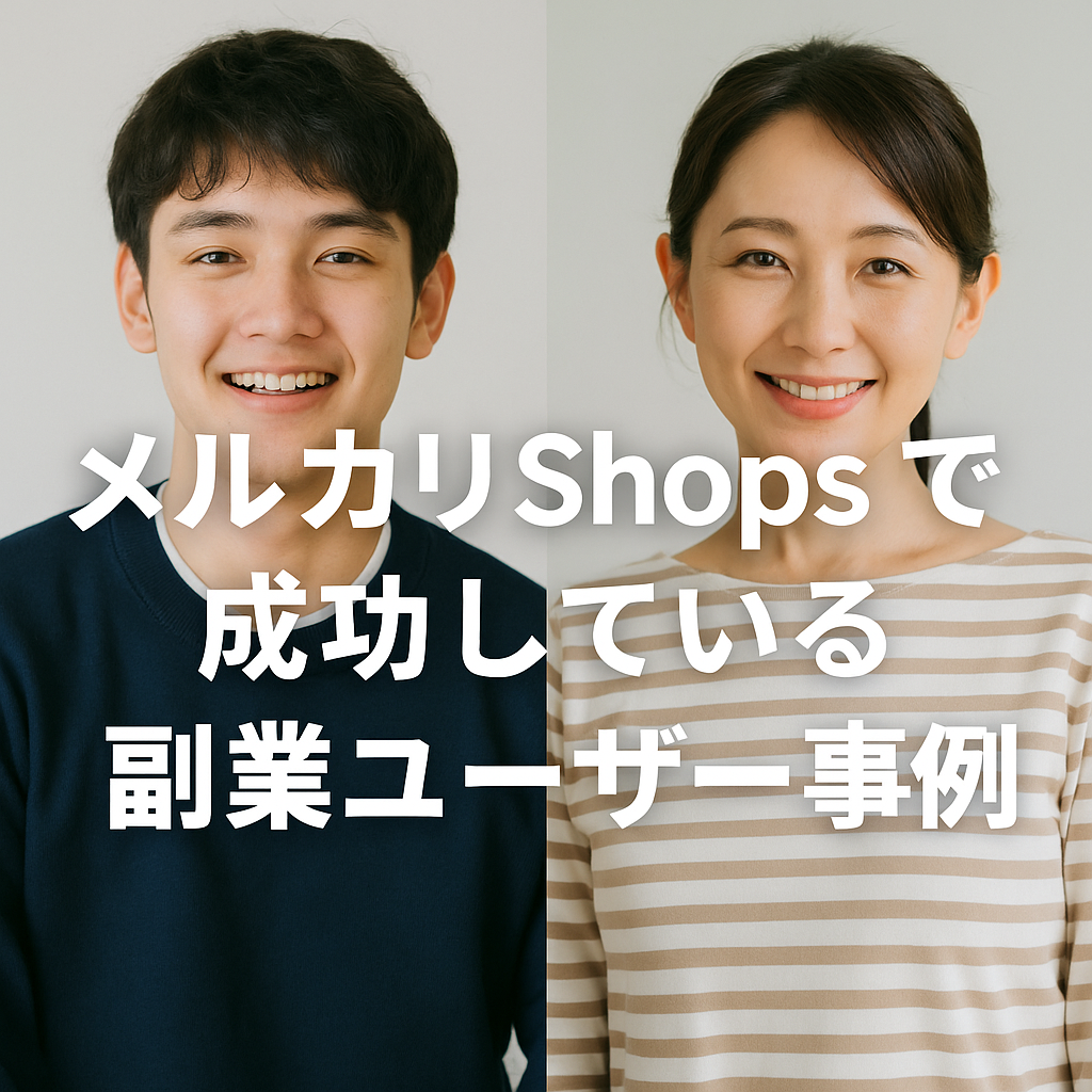 メルカリshopsで成功している副業ユーザー事例